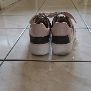 Michael Kors Women's Pink and Brown Patent Accent Sneakers